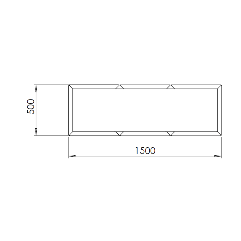 Jardinera de acero con tratamiento electrostático Texas xxl 150 x 50 cm