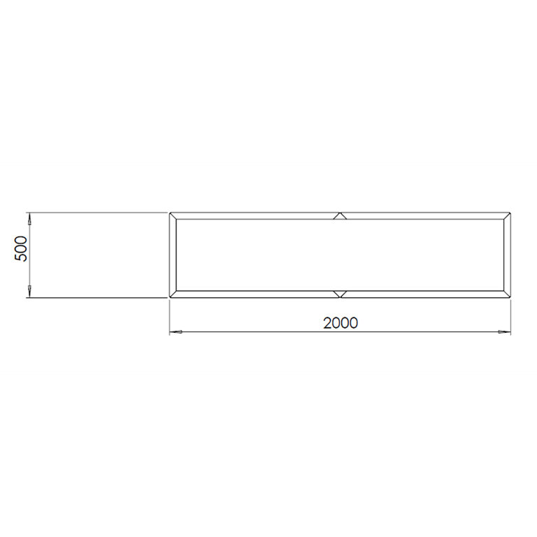 Jardinera de acero con tratamiento electrostático Texas xxl 200 x 50 cm