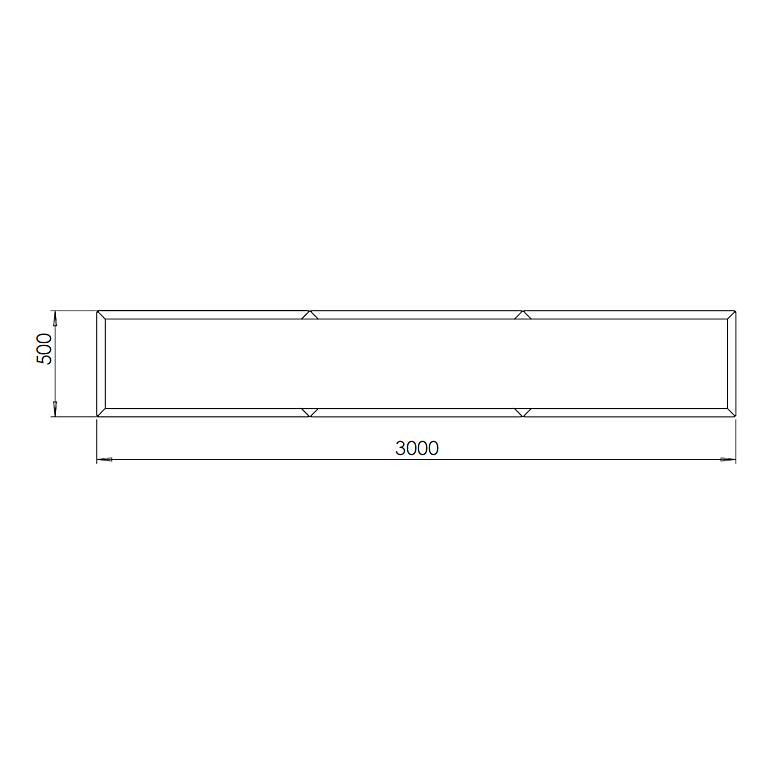 Jardinera de acero con tratamiento electrostático Texas xxl 300 x 50 cm