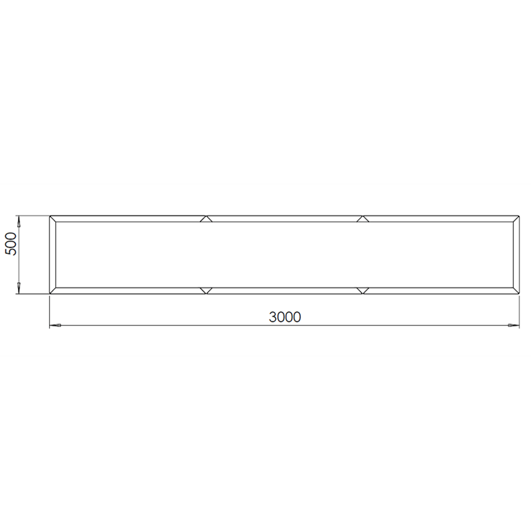 Jardinera de acero corten Texas xxl 300 x 50 cm