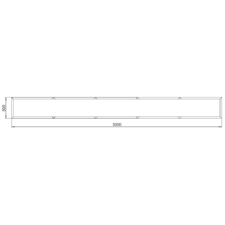 Jardinera de acero con tratamiento electrostático Texas xxl 500 x 50 cm