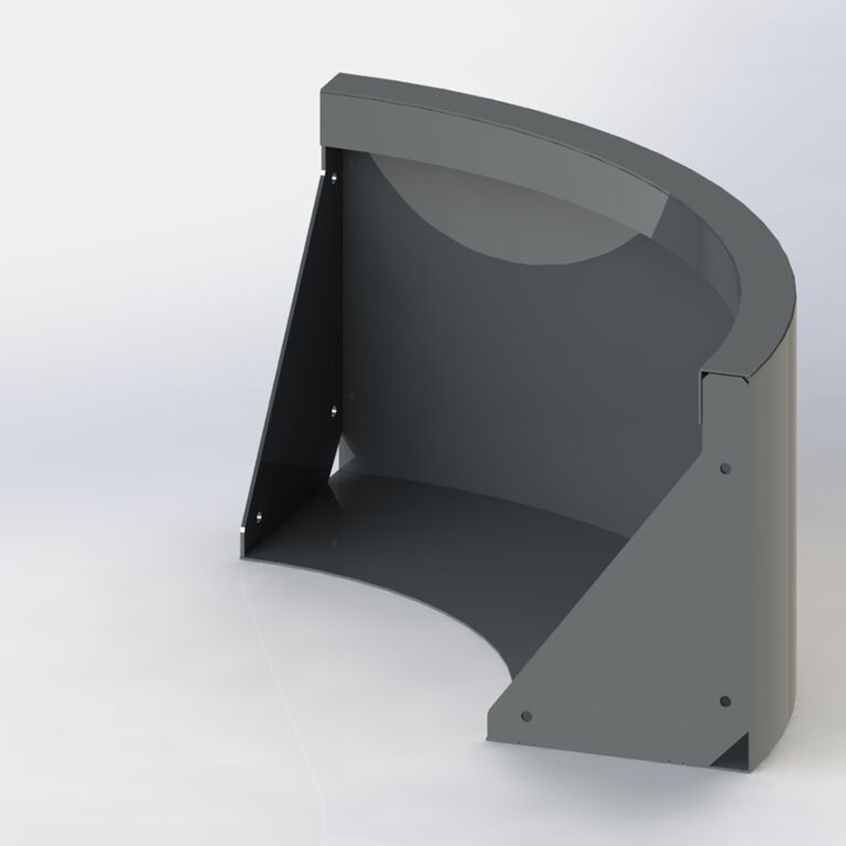 Muro de contención de acero con recubrimiento de polvo curva exterior 50 x 50 cm (altura 30 cm)