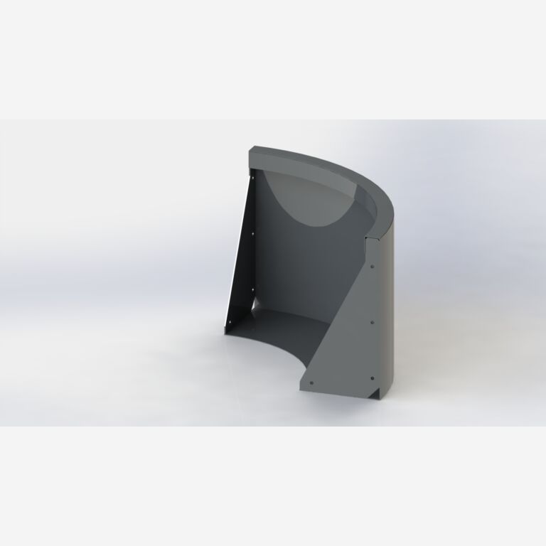 Muro de contención de acero con recubrimiento de polvo curva exterior 500x500 mm (altura 400 mm)