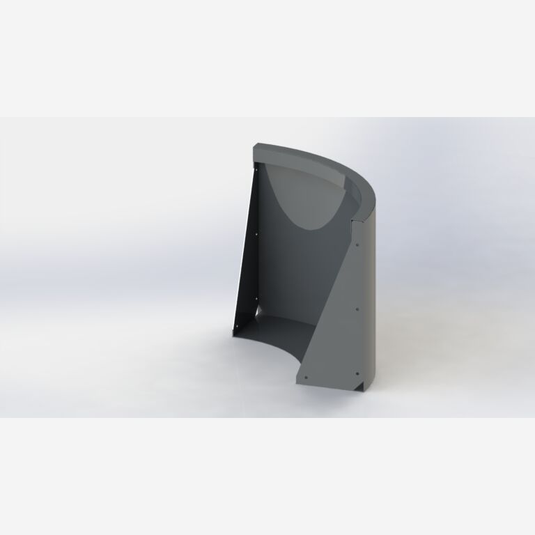 Muro de contención de acero con recubrimiento de polvo curva exterior 500x500 mm (altura 500 mm)