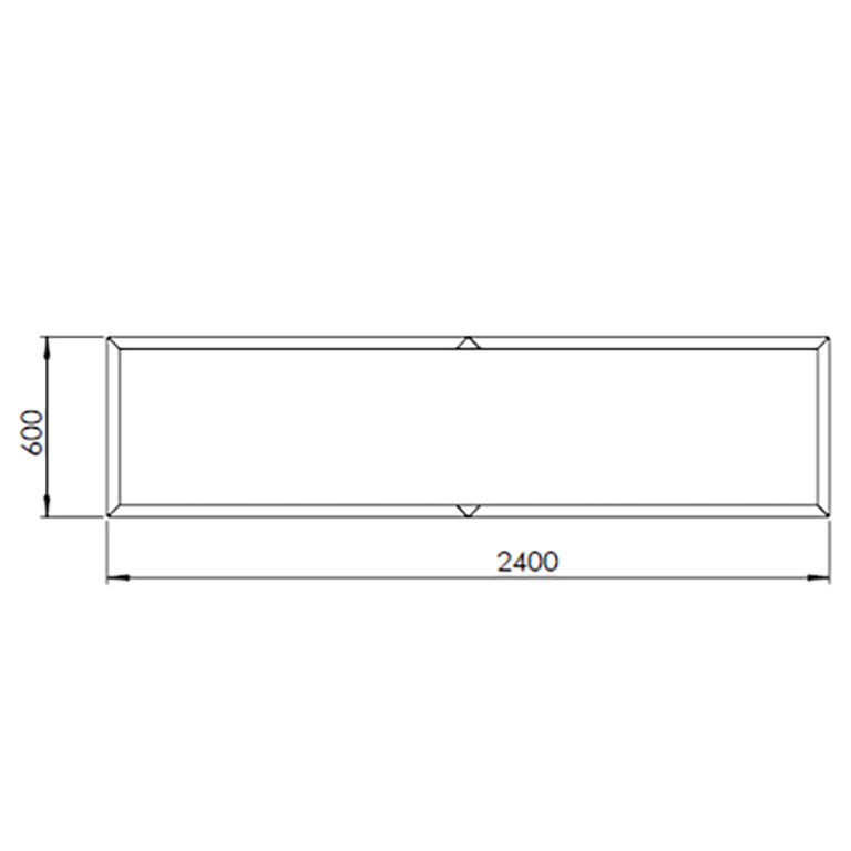 Jardinera de acero con tratamiento electrostático Texas xxl 240 x 60 cm