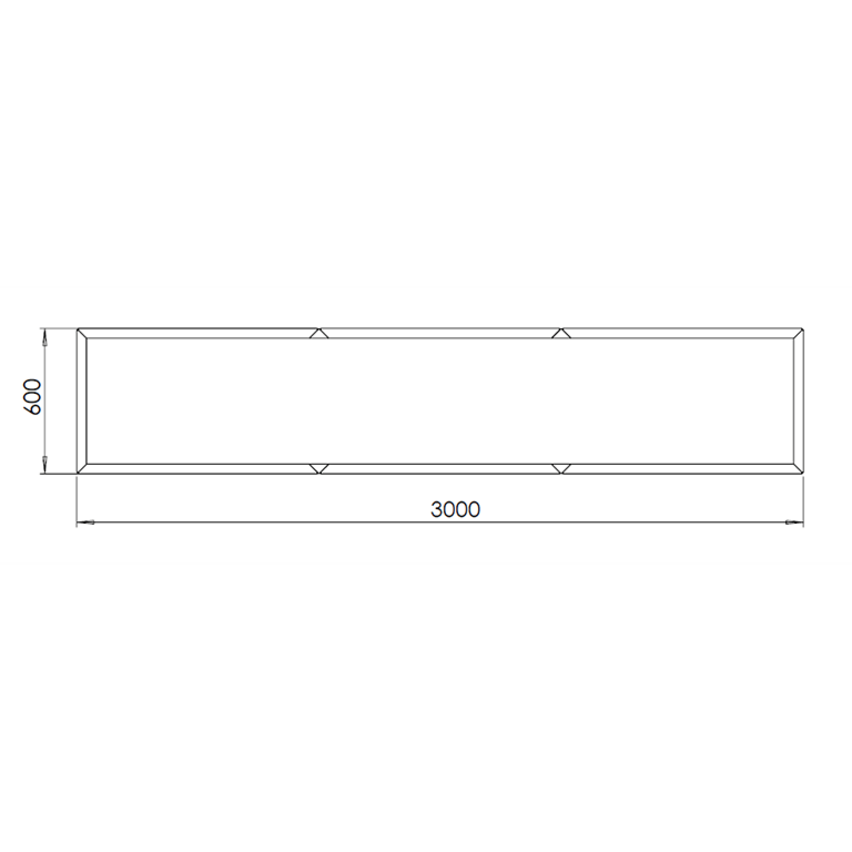 Jardinera de acero con tratamiento electrostático Texas xxl 300 x 60 cm