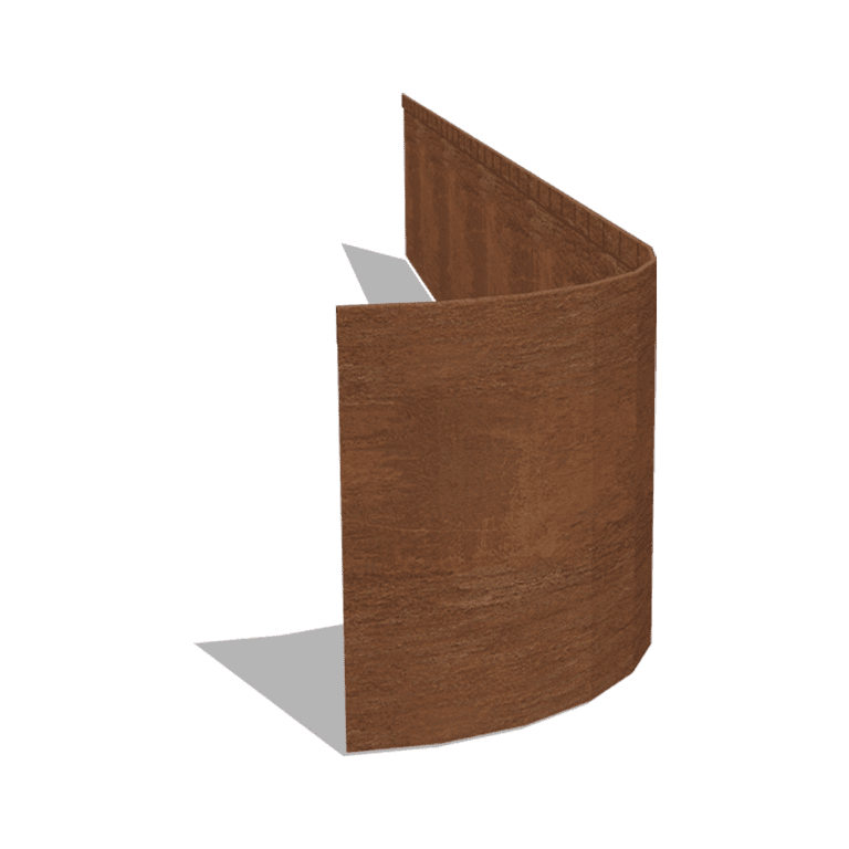 Bordura FLEX de acero corten con borde doblado 35 cm (longitud: 240 cm)