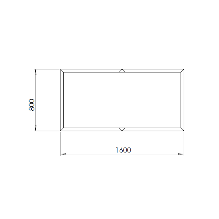 Jardinera de acero con tratamiento electrostático Texas xxl 1600x800