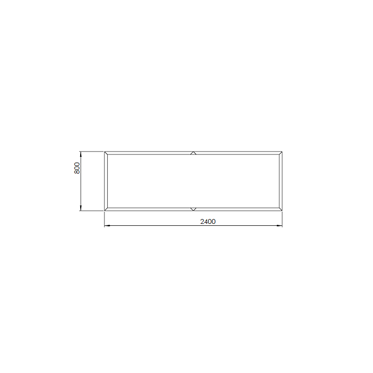 Jardinera de acero corten Texas xxl 2400x800
