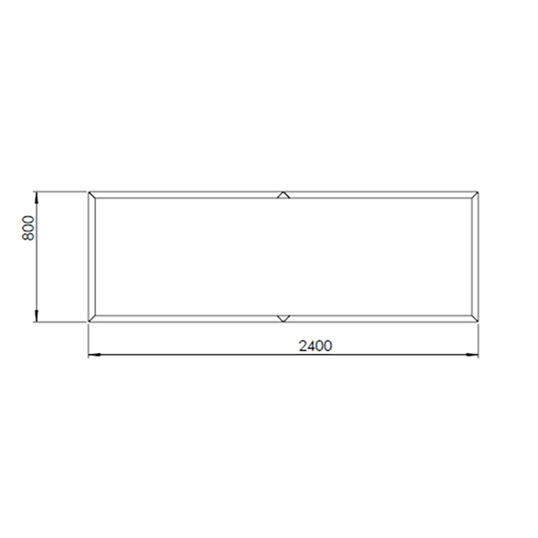 Jardinera de acero corten Texas xxl 240 x 80 cm