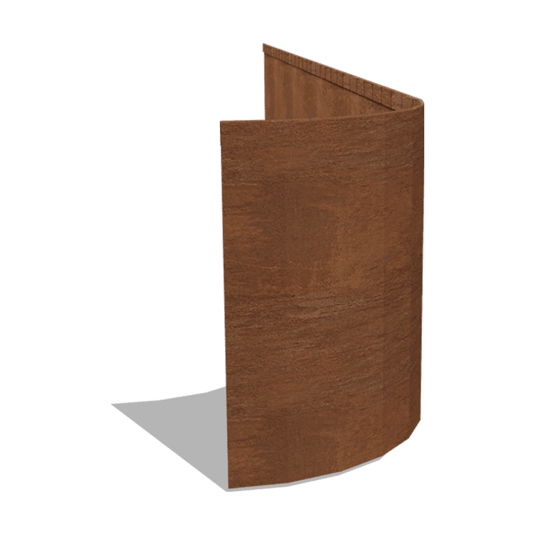 Bordura FLEX de acero corten con borde doblado 45 cm (longitud: 240 cm)