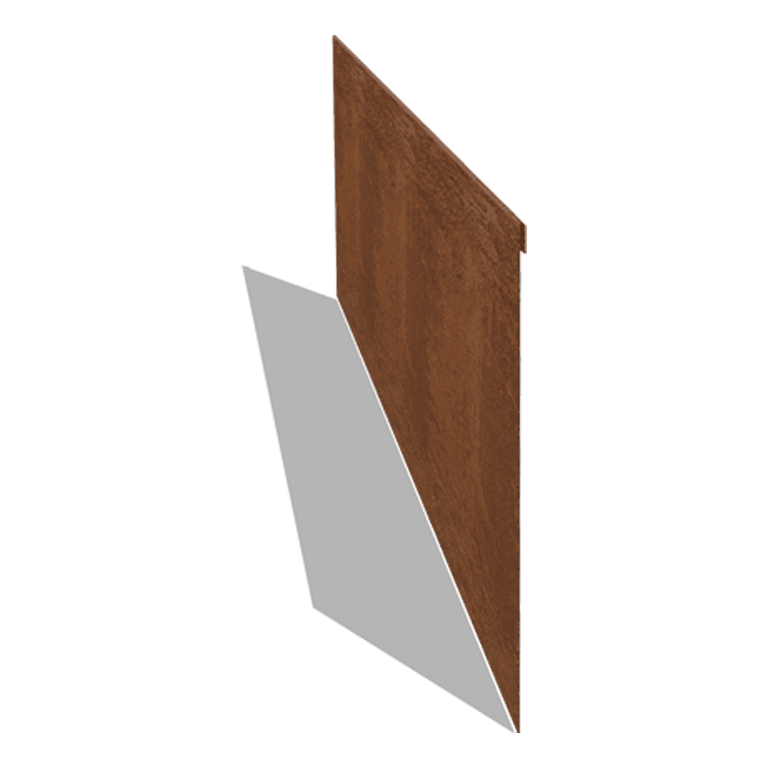 Bordura de acero corten con borde doblado 35 cm (longitud: 150 cm)