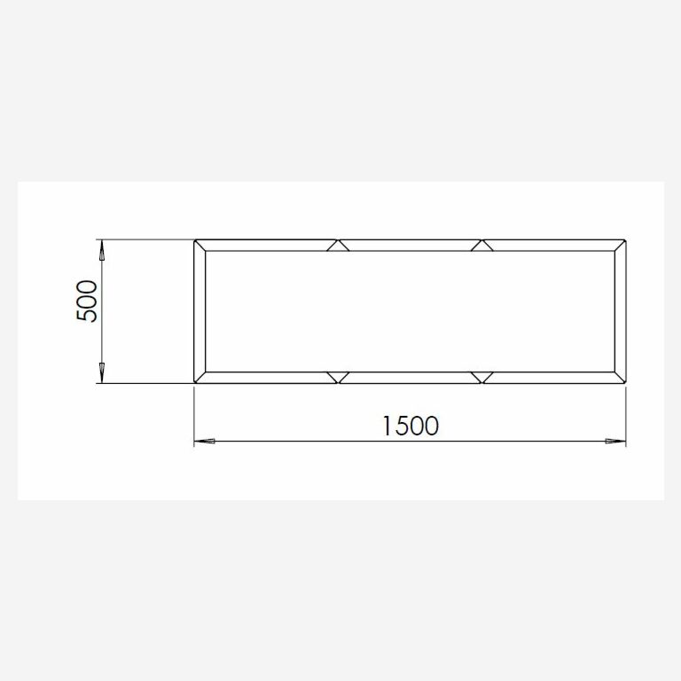 Jardinera de acero galvanizado Texas xxl 1500x500