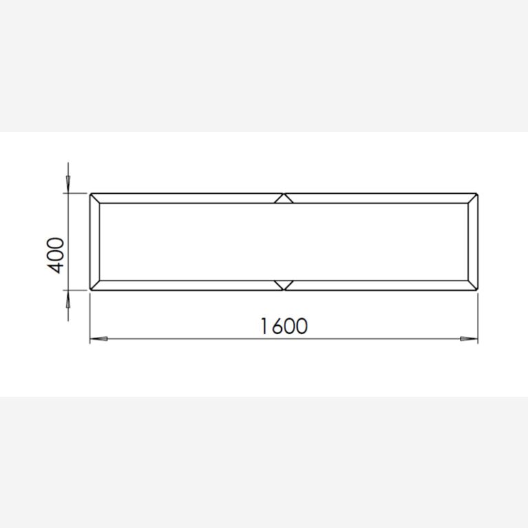 Jardinera de acero galvanizado Texas xxl 1600x400