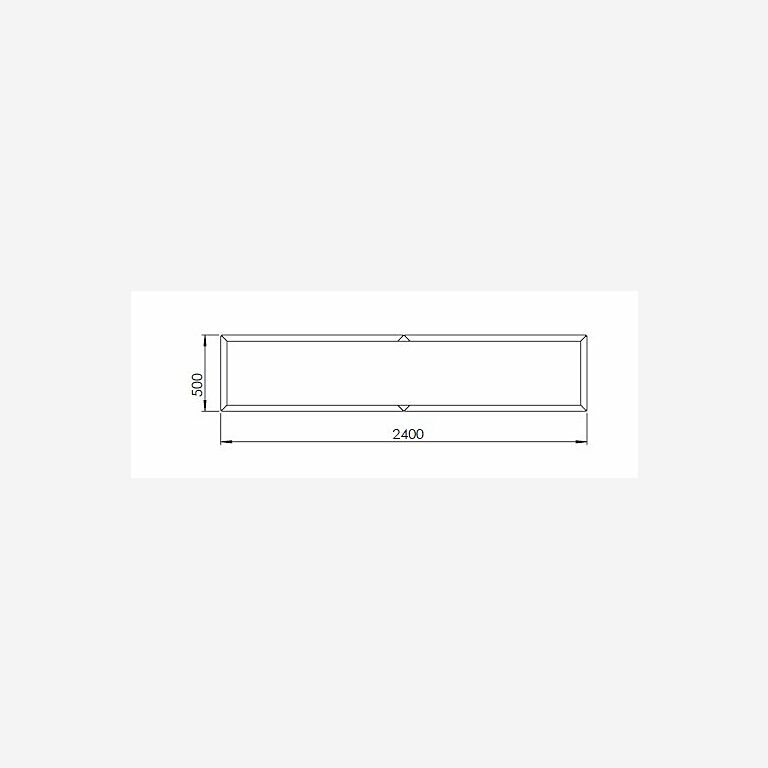 Jardinera de acero galvanizado Texas xxl 2400x500