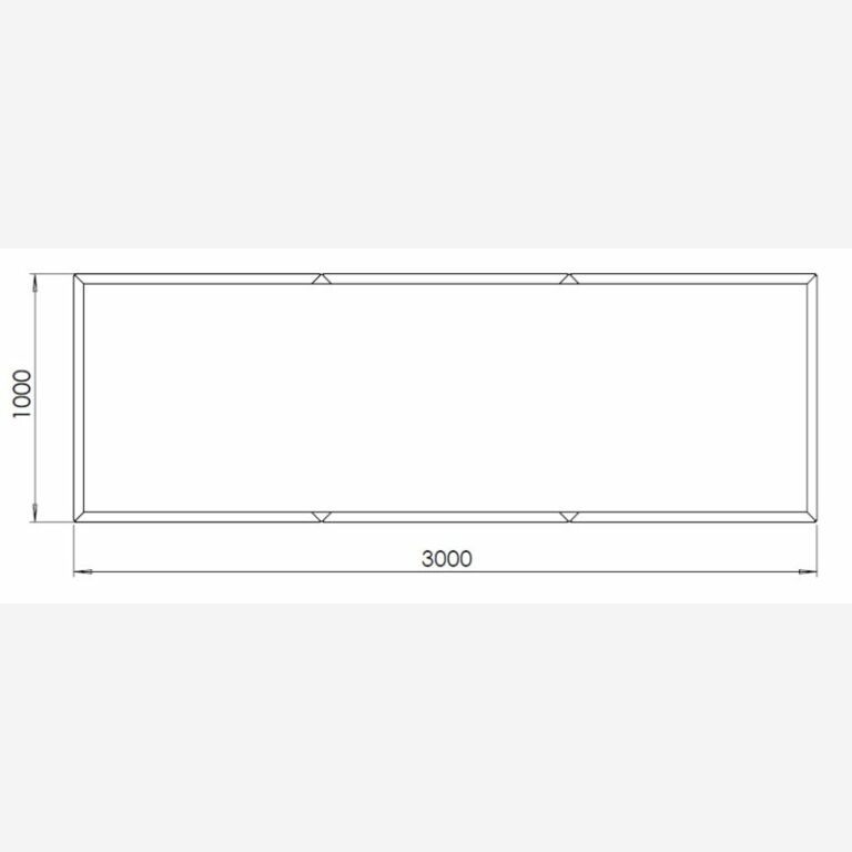 Jardinera de acero con tratamiento electrostático Texas xxl 3000x1000