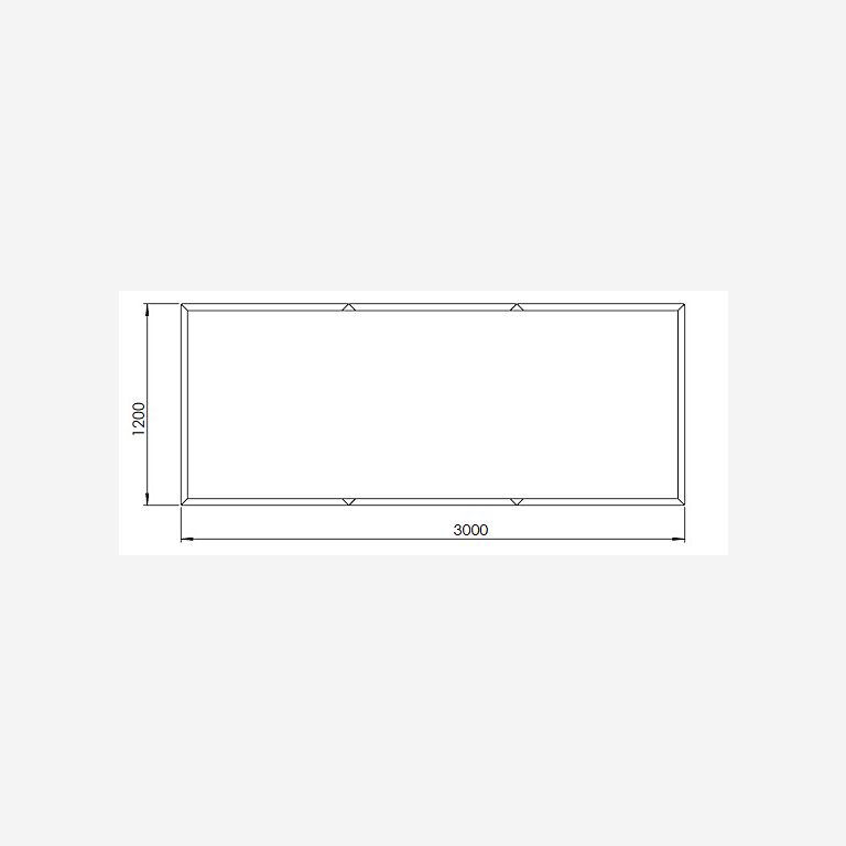 Jardinera de acero galvanizado Texas xxl 3000x1200
