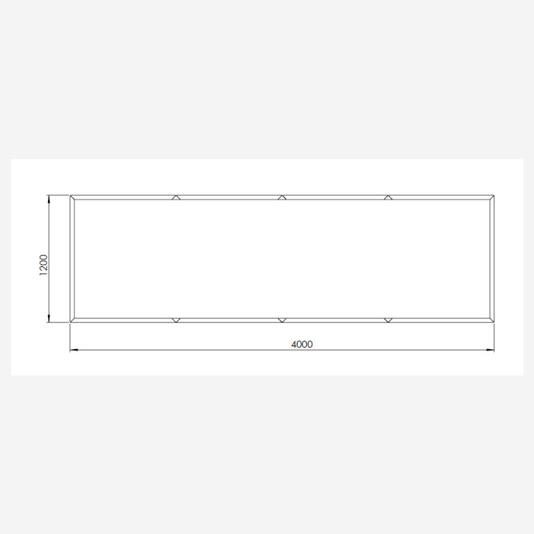 Jardinera de acero con tratamiento electrostático Texas xxl 4000x1200