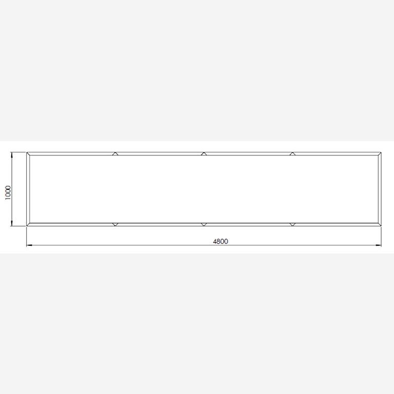 Jardinera de acero con tratamiento electrostático Texas xxl 4800x1000