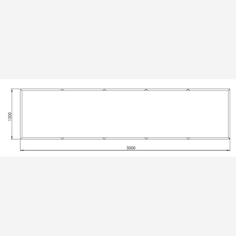 Jardinera de acero galvanizado Texas xxl 5000x1200