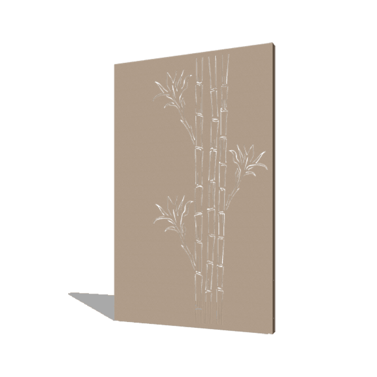 Panel de acero con tratamiento electrostático bambú 120 x 6 x 190 cm