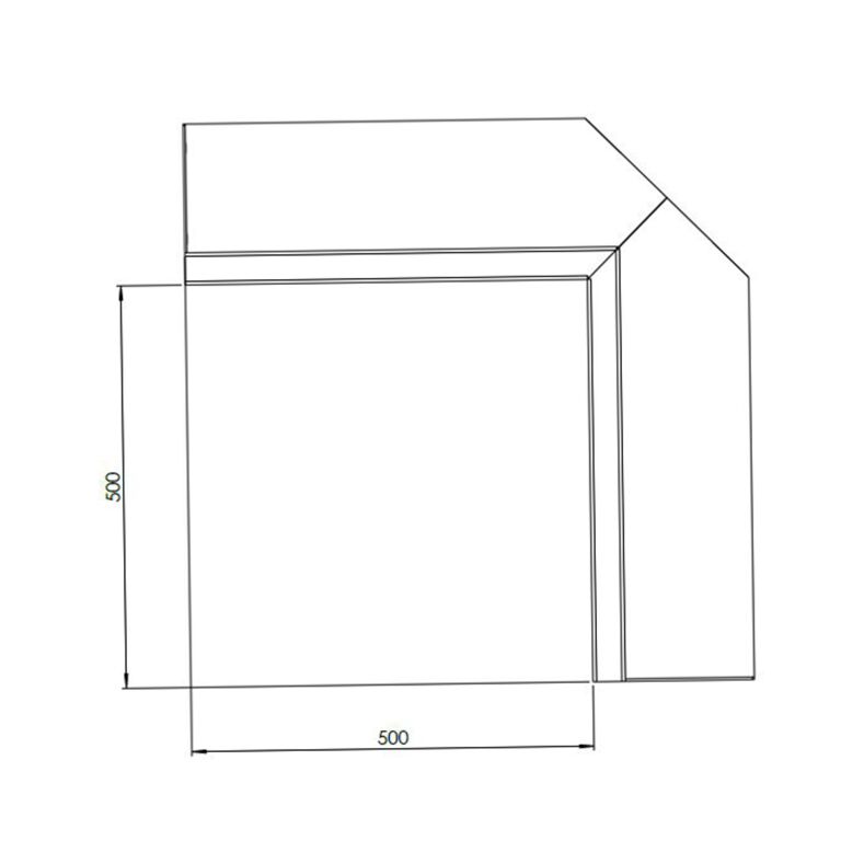 Esquina interior de muro de contención de acero corten 50 x 50 cm (altura 30 cm)