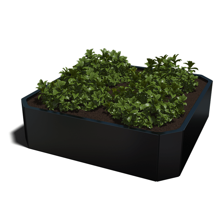Jardinera de acero con tratamiento electrostático Boston 1200
