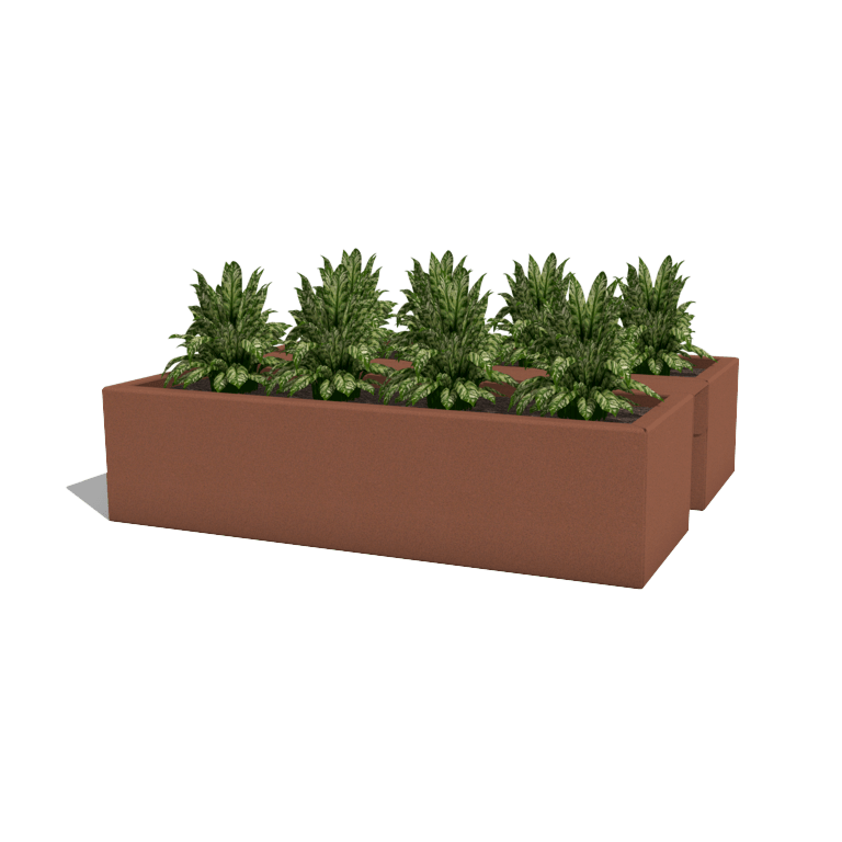 Jardinera de balcón con tratamiento electrostático 60 cm