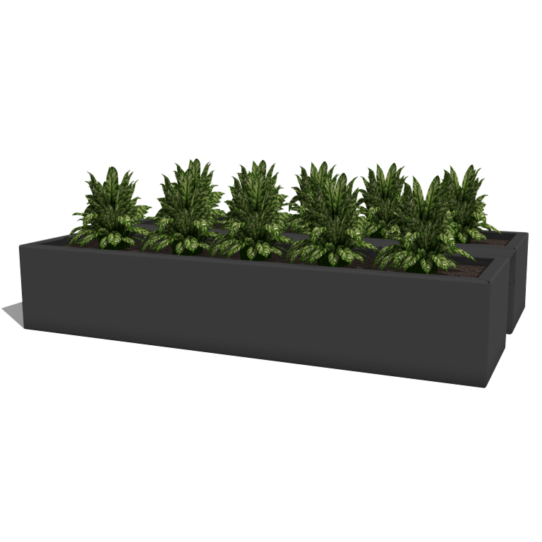 Jardinera de balcón con tratamiento electrostático 80 cm