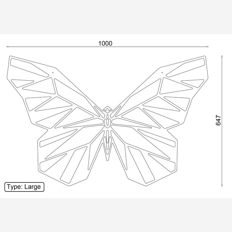 Decoración metálica de pared Mariposa 2.0