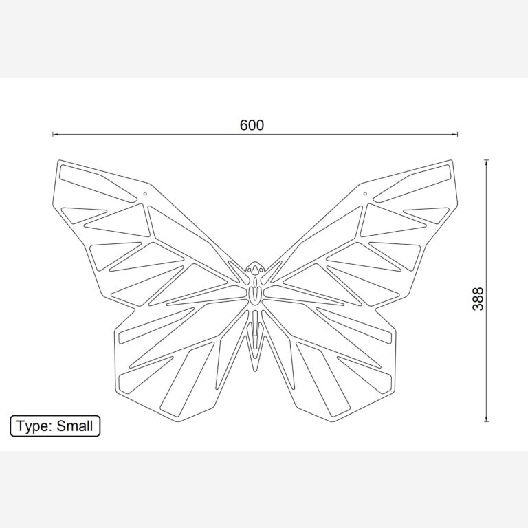 Decoración metálica de pared Mariposa 2.0