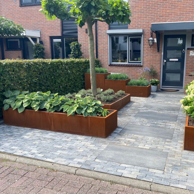 Jardinera de acero corten Texas xxl 2400x600