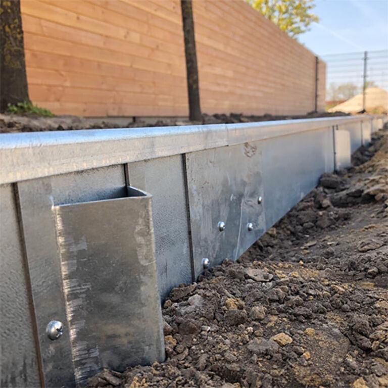 Espiga de tierra de acero corten baja 12 - 15 cm