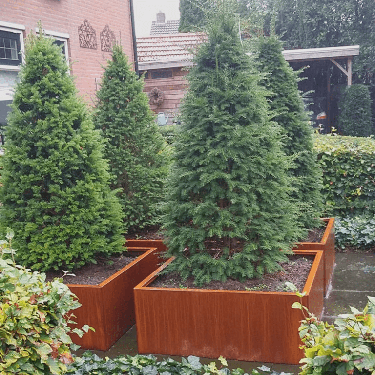 Jardinera de acero corten Miami 1000x1000