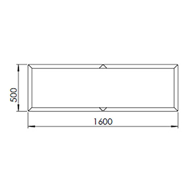 Jardinera de acero con tratamiento electrostático Texas xxl 160 x 50 cm