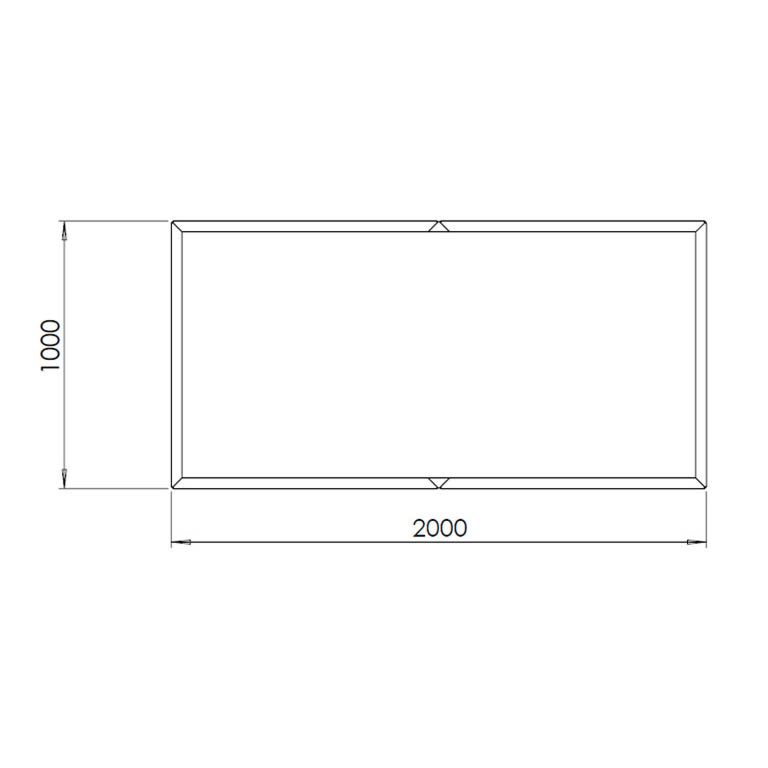 Jardinera de acero con tratamiento electrostático Texas xxl 200 x 100 cm