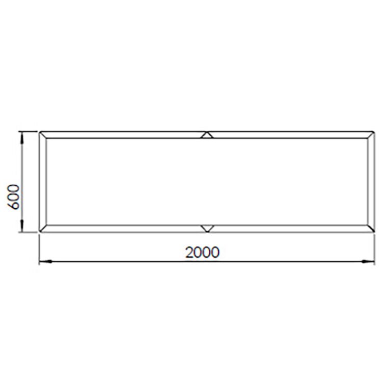 Jardinera de acero corten Texas xxl 200 x 60 cm