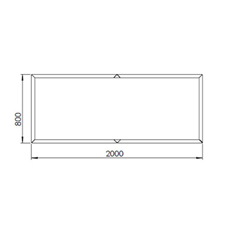 Jardinera de acero con tratamiento electrostático Texas xxl 200 x 80 cm