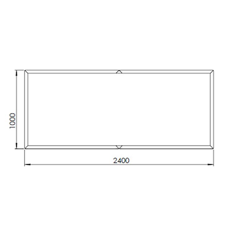 Jardinera de acero con tratamiento electrostático Texas xxl 240 x 100 cm