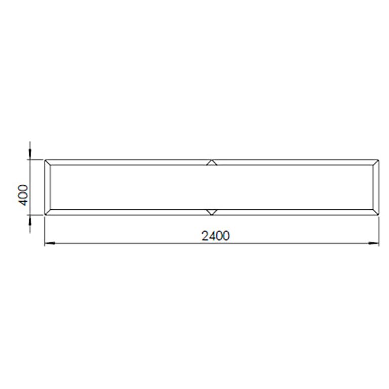 Jardinera de acero con tratamiento electrostático Texas xxl 240 x 40 cm