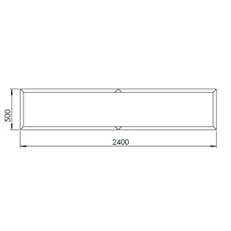 Jardinera de acero corten Texas xxl 240 x 50 cm