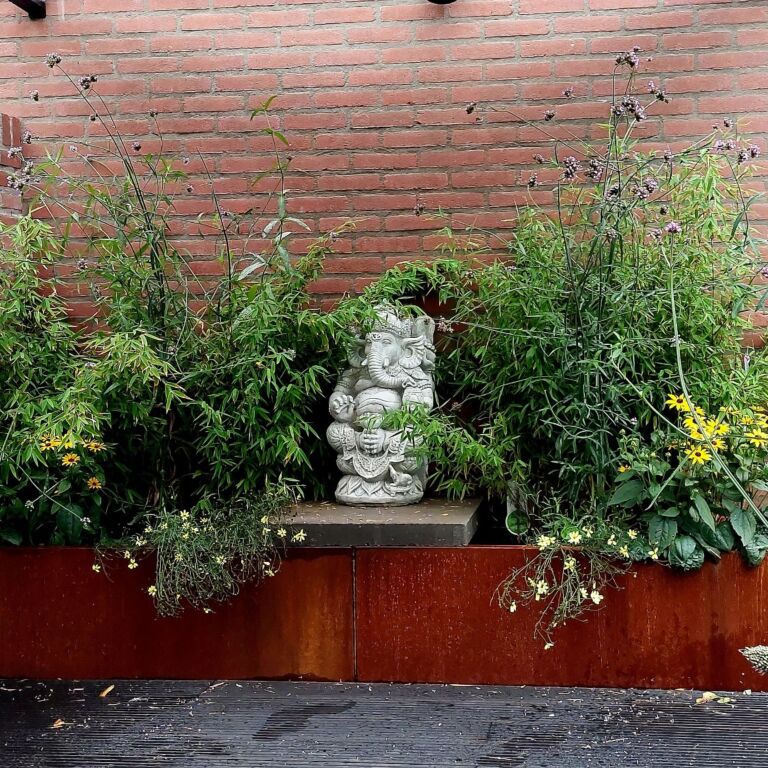Jardinera de acero corten Texas xxl 2400x600