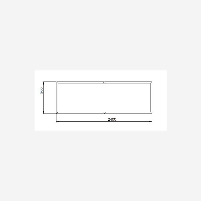 Jardinera de acero con tratamiento electrostático Texas xxl 240 x 80 cm