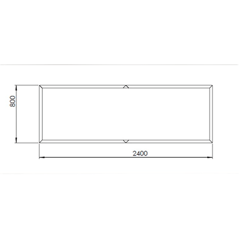 Jardinera de acero con tratamiento electrostático Texas xxl 240 x 80 cm