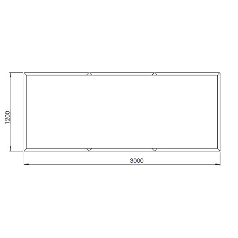 Jardinera de acero corten Texas xxl 300 x 120 cm