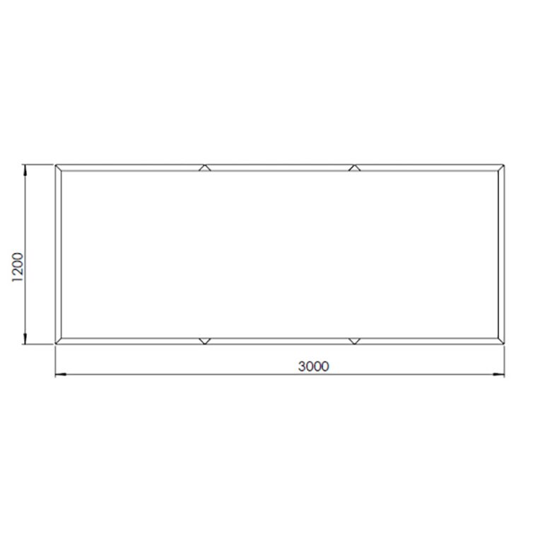 Jardinera de acero con tratamiento electrostático Texas xxl 300 x 120 cm