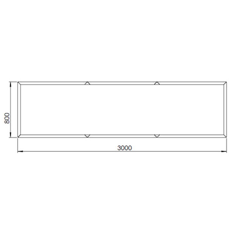 Jardinera de acero corten Texas xxl 300 x 80 cm