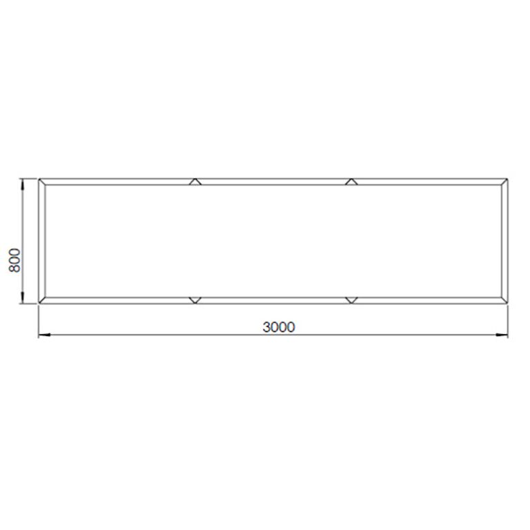 Jardinera de acero con tratamiento electrostático Texas xxl 300 x 80 cm