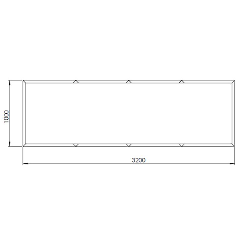 Jardinera de acero corten Texas xxl 320 x 100 cm