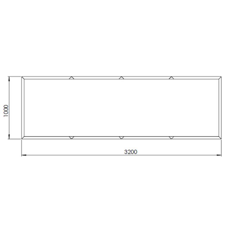 Jardinera de acero con tratamiento electrostático Texas xxl 320 x 100 cm